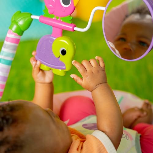 Pink Paradise bouncer with toy attachments