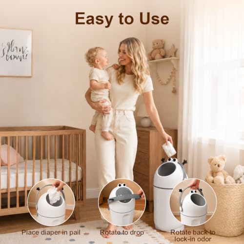 Diaper pail used in a nursery setting