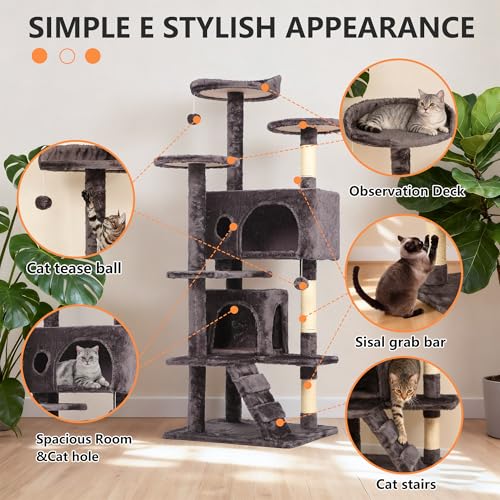 Full height view of cat tower