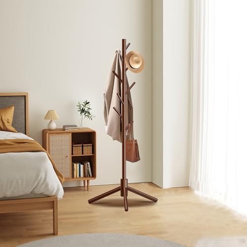 Close up of 8-hook coat rack top