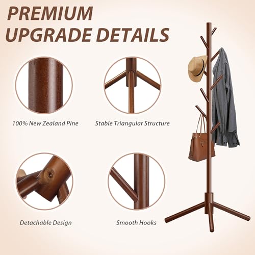 Coat rack holding various accessories