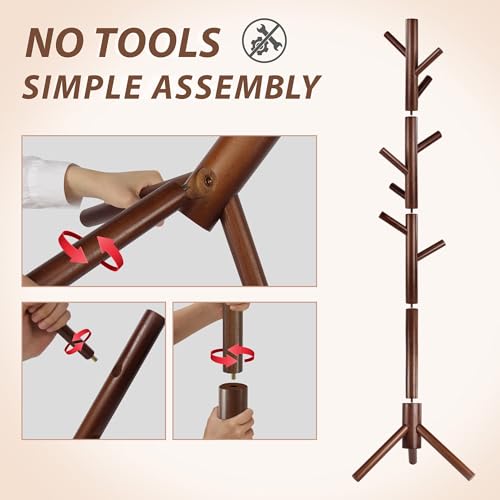 Full view of adjustable wooden rack