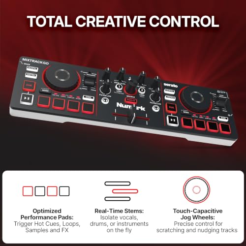Numark MixTrack Go mixer section