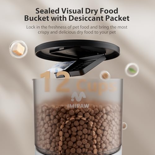 IMIPAW 3L Automatic Cat Feeder desiccant bag placement