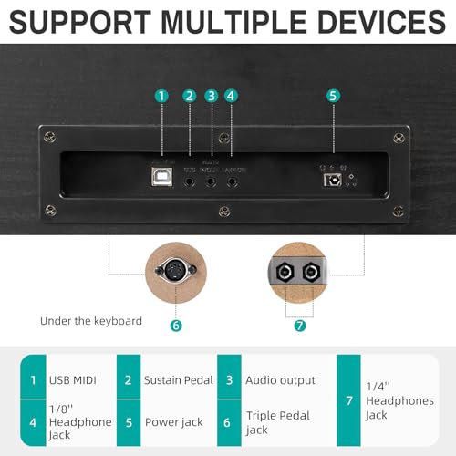 Three-pedal unit for AODSK digital piano
