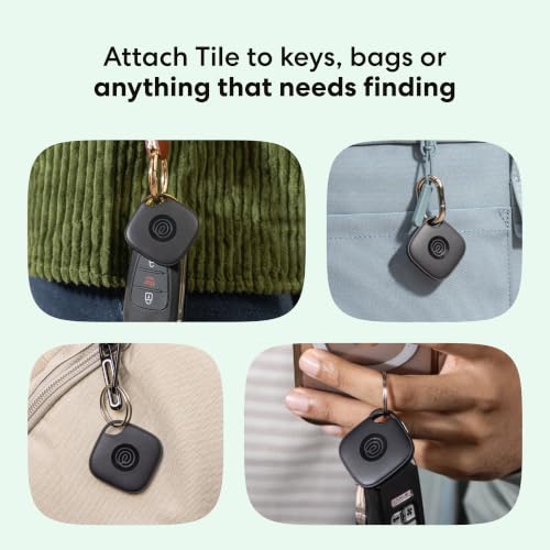 Life360 Tile attached to a keychain