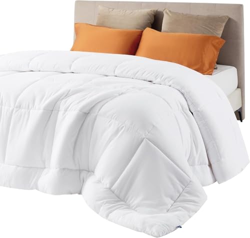 Bedsure Queen Quilted Down Alternative Comforter white