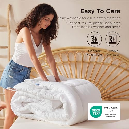 Bedsure Comforter-Solid-300gsm fabric texture