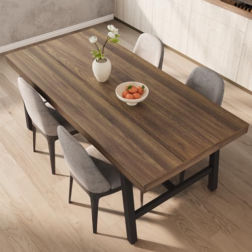 Side profile of the GarveeHome industrial dining table