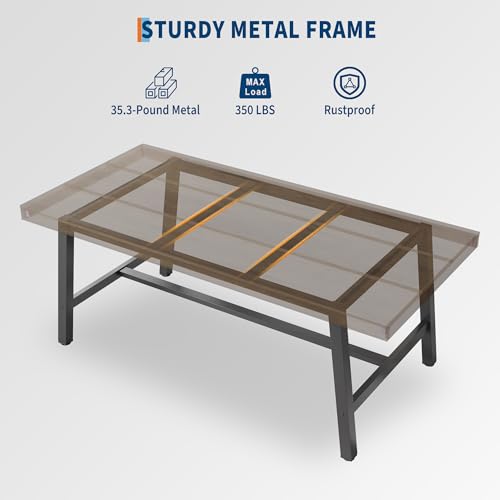 Top down view of the GarveeHome 71 inch rectangular table