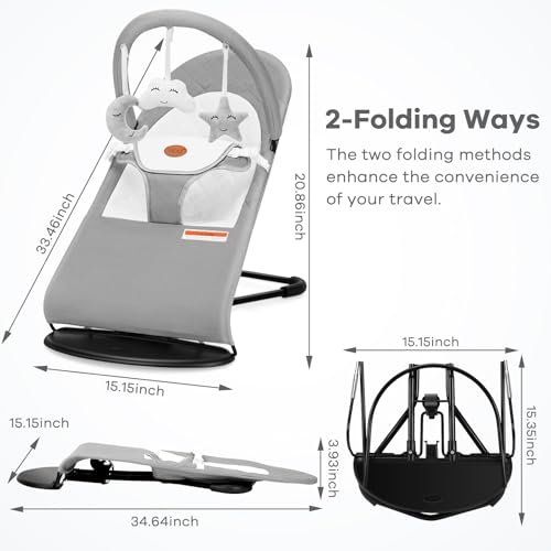 HKAI Baby Bouncer side profile with recline settings