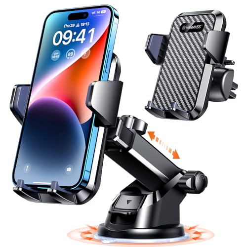 VANMASS 85+LBS suction car phone mount front view