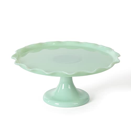 Martha Stewart Highbrook 11-inch jadeite cake stand top view