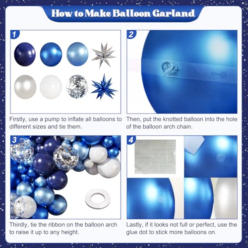 Full display of 140 piece balloon garland kit