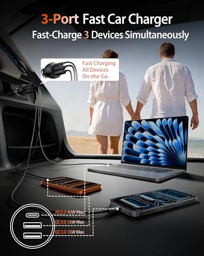 power-7 car charger plugged into a vehicle outlet