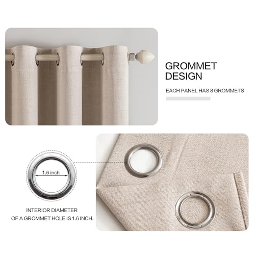 MIULEE curtains with 8 grommets