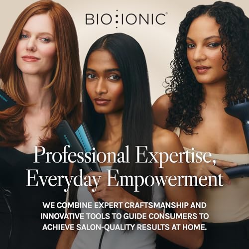 Bio Ionic curling iron display on a flat surface