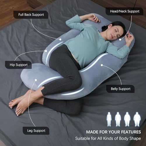 Full body view of MOON PARK pregnancy pillow