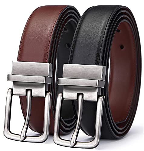BULLIANT Men's Reversible Leather Belt front view