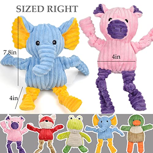 Fox and duck plush dog toys from the LECHONG bundle