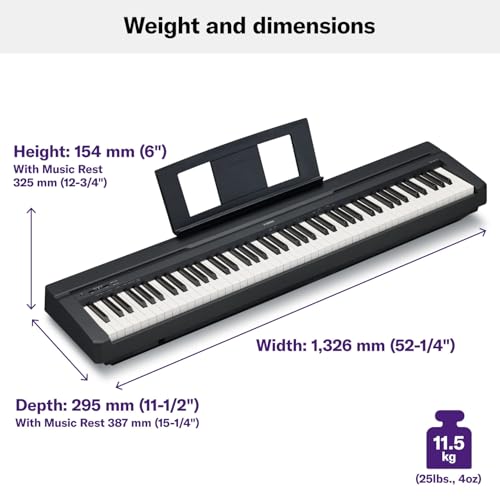 Rear connection ports of Yamaha P71 piano