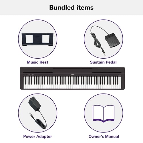 Yamaha P71 with sustain pedal and power supply