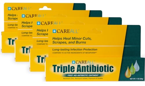 Group of four CareAll antibiotic ointment tubes