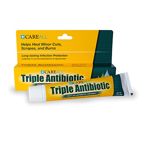 CareAll triple antibiotic ointment tubes in retail packaging