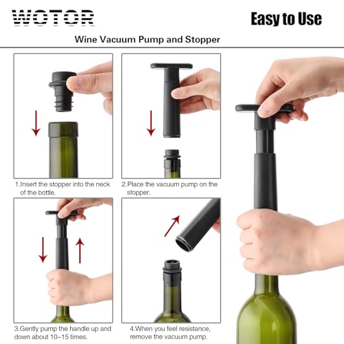 Vacuum pump for wine bottle storage