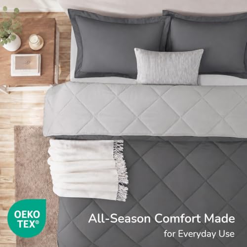 Downluxe king comforter set with two shams