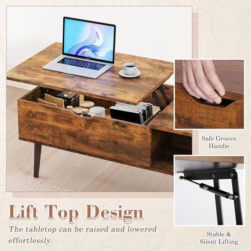 Hidden storage compartment of OLIXIS coffee table