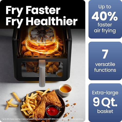 Chefman air fryer touchscreen interface