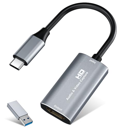 VIXLW 4K HDMI to USB-C capture card silver front view