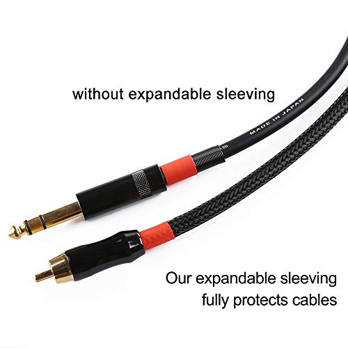 Close up of 1/4 inch Alex Tech cable sleeve