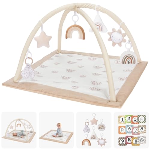 Mallify Washable Tummy Time Mat overhead view