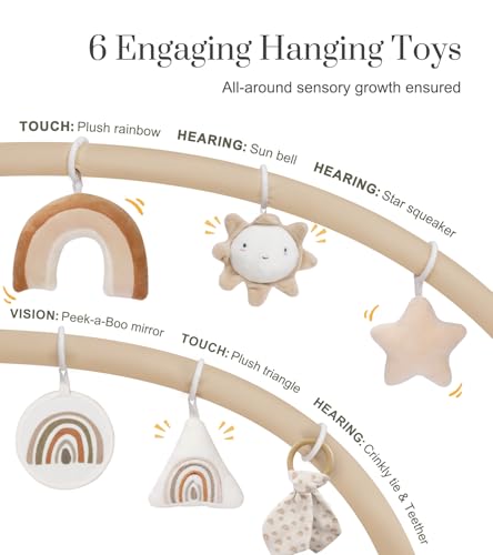 Baby gym with hanging sensory toys