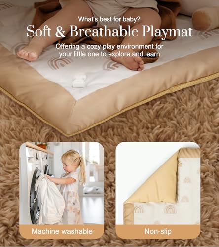 Non-slip backing on the Mallify play mat
