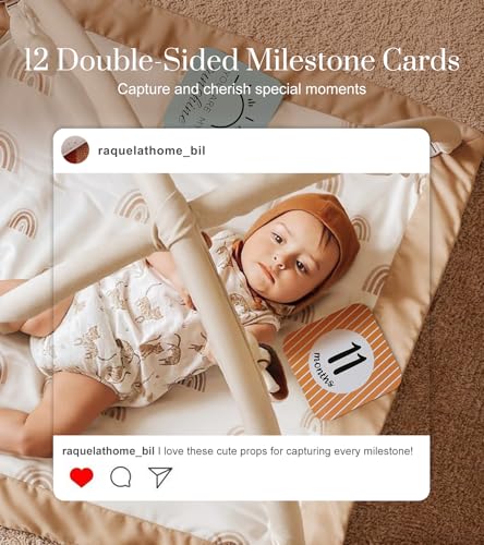 12 colorful milestone cards for baby