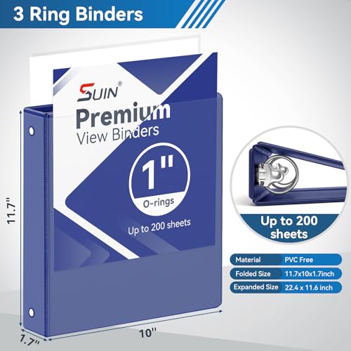 Assorted color binders 6-pack