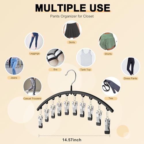 Legging organizer hanging in closet