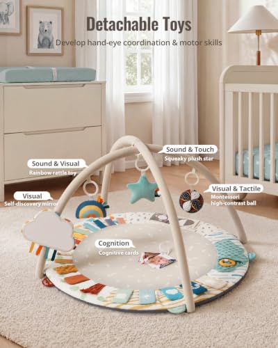 Blissful Diary Baby Play Gym with detachable sensory toys