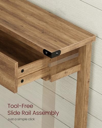 Console table with metal accents