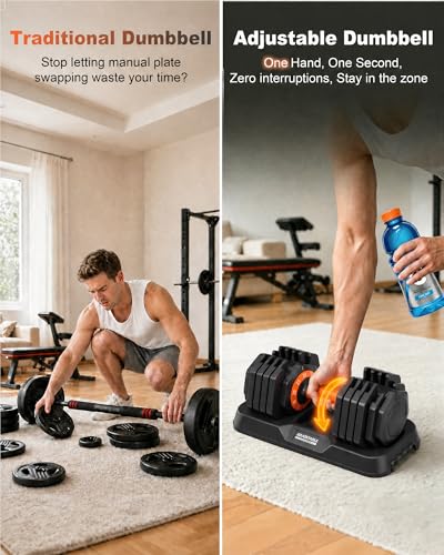 WLR dumbbell resting in its safety interlock base tray