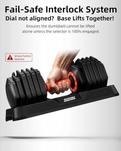 WLR adjustable dumbbell with anti-slip grip handle