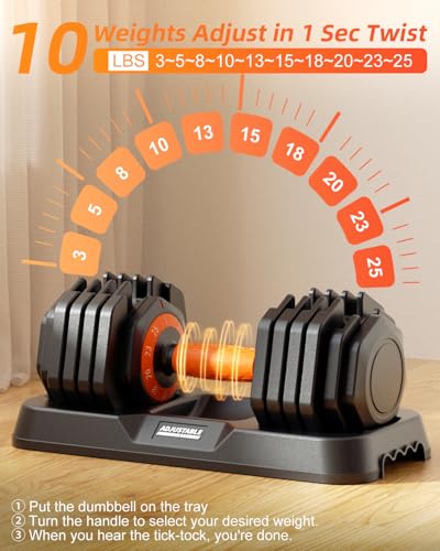 User adjusting weight setting on WLR dumbbell