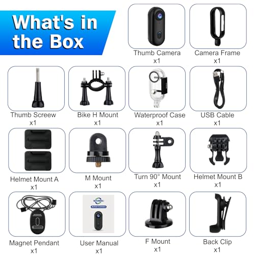 Sixmou i3 mini action camera scale reference