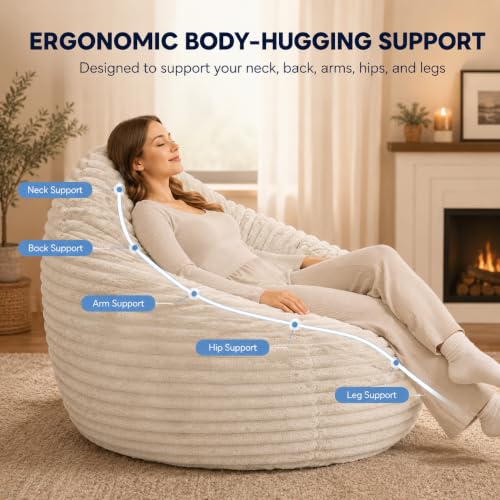 Side profile of Simple Deluxe memory foam chair