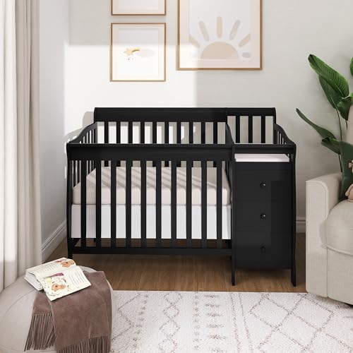 Jayden 4-in-1 crib with changer attached