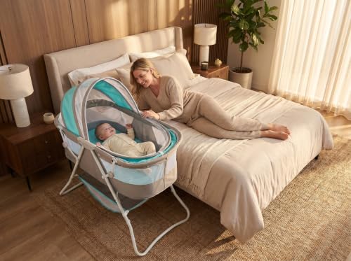 Side view of Karley Portable Infant Bassinet
