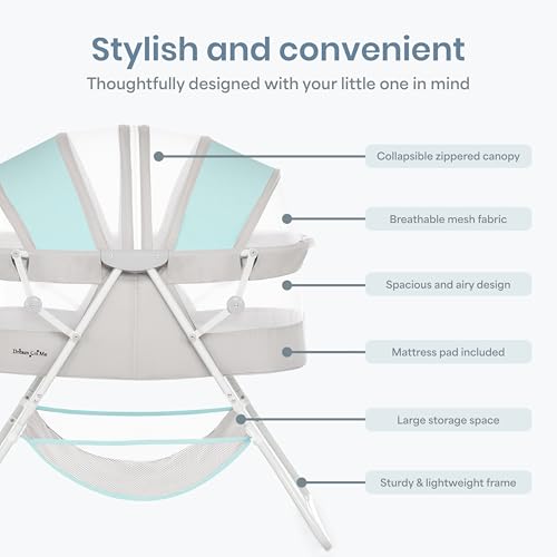 Breathable mesh side panels on Karley Bassinet